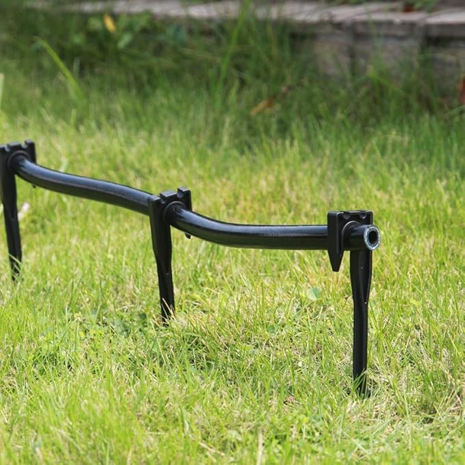 28PCS Soaker Hose Stakes Garden Hose Stake Hose Holder Stake Hose Guide Stake Water Hose Stake1/2inch 1/4inch 5/32inch Black