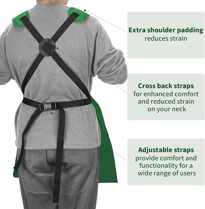 Garden Harvest Apron, Gardening Apron with Bottom Release Pocket for Women and Men, Gardening Gift for Gardeners