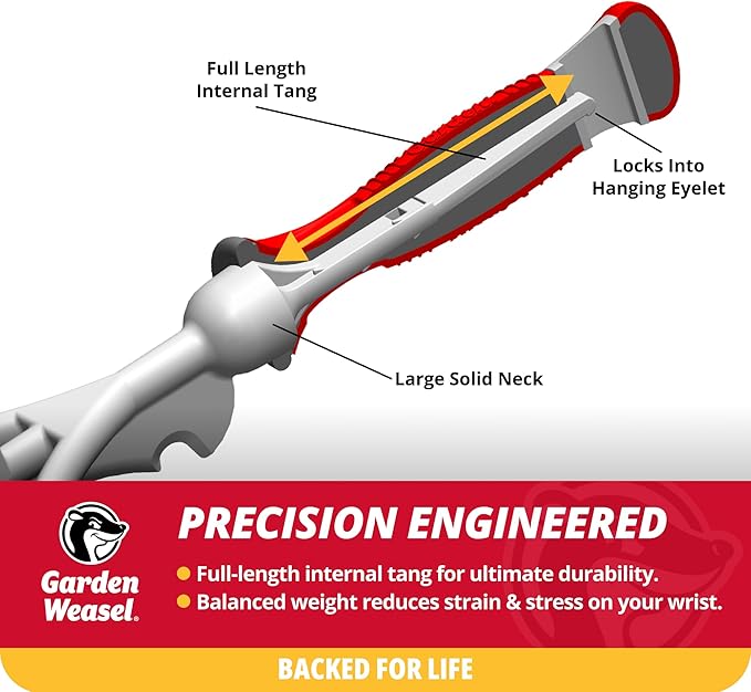 Garden Weasel Double-Sided Garden Cultivator/Tiller | Cultivate, Till, Break Up Soil | Planting and Gardening Hand Digging Tool, Heavy Duty Cultivator, Hand Tool Weeder | 91367 | Gift for Mom