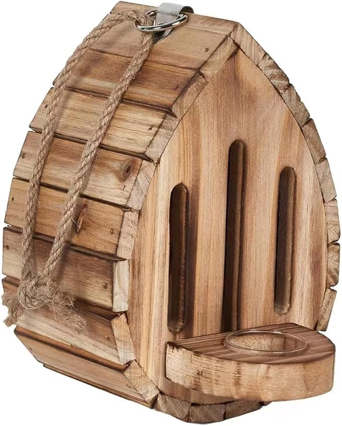 Butterfly House Butterfly Habitat Garden - Wooden Butterfies Houses with Feeder Hanging Garden Decoration Natural Butterfly Habitat Nesting Box for Butterflies Bugs Moths & Lacewings