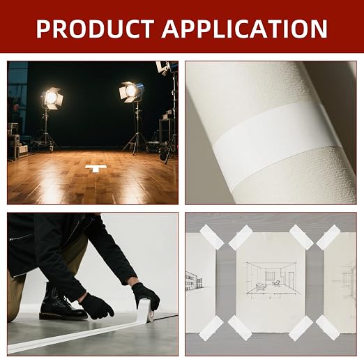 WELSTIK White Gaffer Tape 2 Inches x 33 Yards, No Residue, Non-Reflective,Waterproof, Can be Torn by Hand, Gaffers Cloth Tape for Photography, Shooting Background Fixed