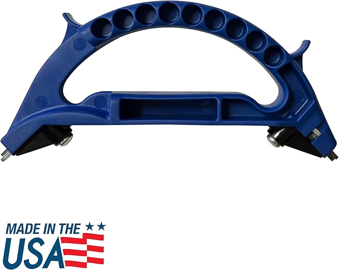 AccuSharp All-in-One Sharpener, All Purpose Sharpener for Knives, Scissors, Garden Tools, Sharpens & Restores Serrated Knives, Cleavers, Axes, Machete, Blue