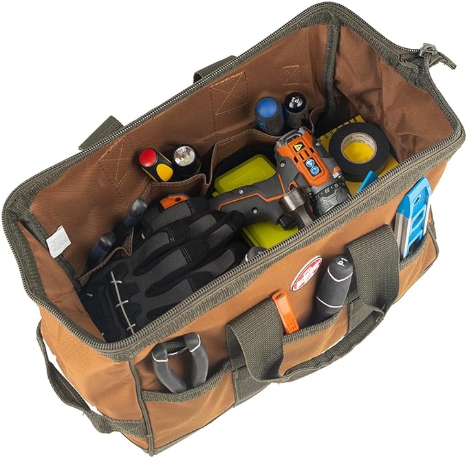 Bucket Boss Gatemouth 16 Tool Bag in Brown, 60016, 15 liters(Brown)