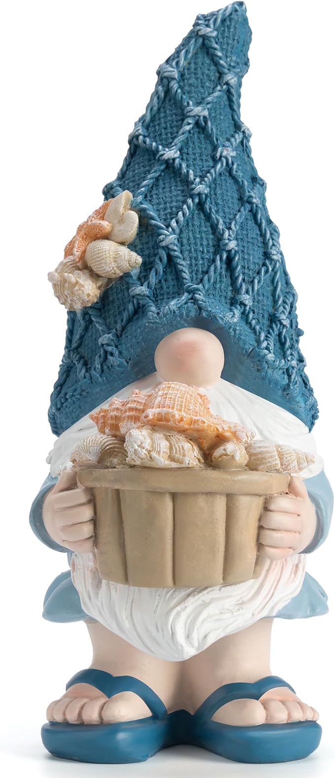 Etlemonde Beach Gnomes Statues,Ocean Gnomes,Nautical Themes Decoration,Beach, Gnome Holding a Bucket