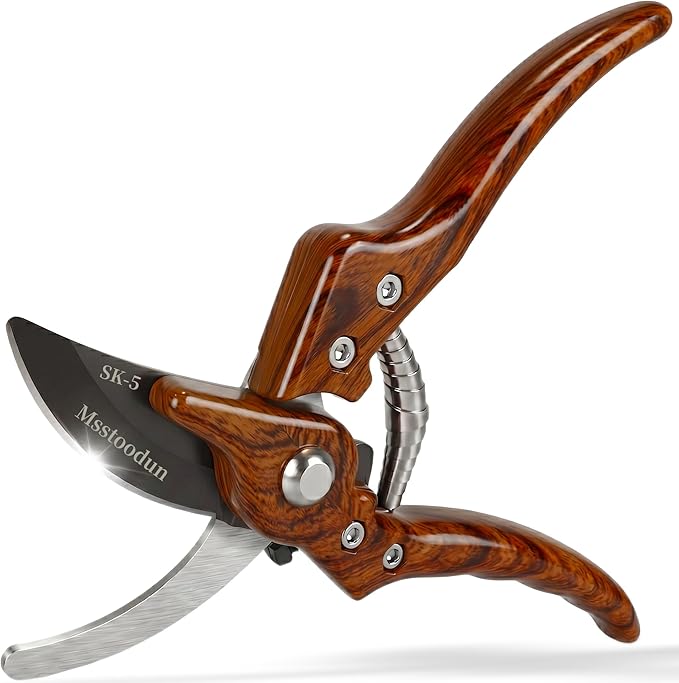 Bypass Pruning Shears with 5/8-Inch Cut Capacity, Sharp SK5 Blade Garden Pruners for Flowers, Shrubs & Branches
