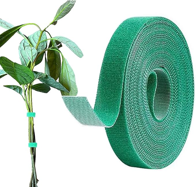 Plant Tape Garden Tape, Plant Ties Tape Garden Ties For Climbing Plants Adjustable Garden Tape For Plants Outside Plant Supports For Growing Reusable Green Garden Plant Tomato Tape (33ft X 1/2inch)