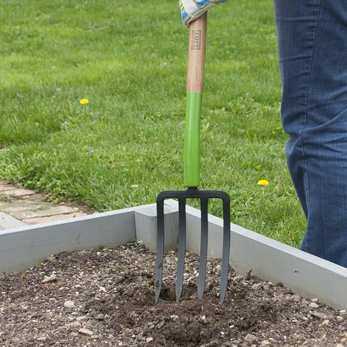 The AMES 2826200 Ames 4-Tine Forged Spading Fork