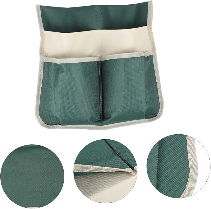 Garden Kneeler Tool Bag Large 600D Durable Organizer with Multiple Pockets Lightweight Foldable Pouch for Easy Storage of Gardening Tools 12.59X12.20X0.11In