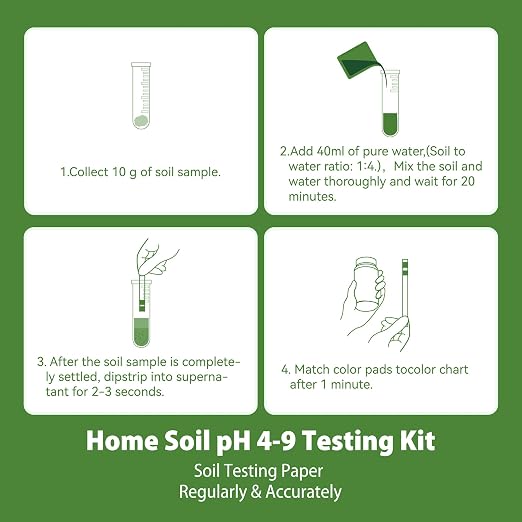 Soil pH Test Kit,150 Test Strips(3-9 Range) for Testing Garden, Lawn,Vegetable Flower Beds,Gardening Dirt Yard,Quick Easy Soil pH Monitoring for Indoor Outdoor Plants
