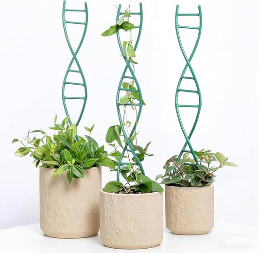 Yohsnor Indoor Plant Trellis for Potted Plants - Upgraded Metal Spiral Design for Climbing Plants, Durable Powder Coated Support for Small Houseplant Pots, Ideal for Indoor & Outdoor Use