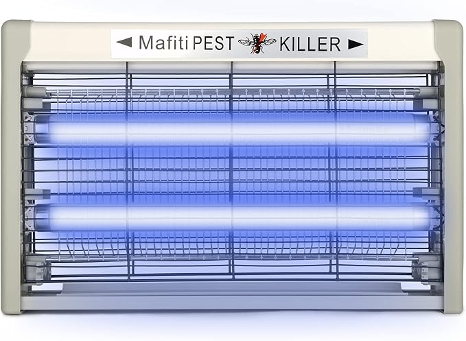 mafiti Bug Zapper Fly Traps Indoor Hanging Electric Mosquito Killer 3500V Flies Mosquitoes Trap for Home Restaurants Kitchen Garden Gray