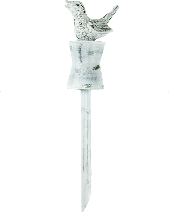 Clever Garden Heavy Duty Decorative Hose Guide - White Sparrow, 1 Pack