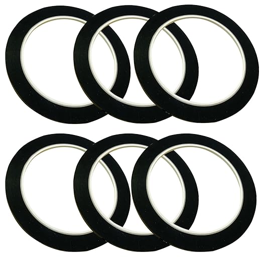 GoProver Set of 6 pcs 3mm 1/8 inch Lightning Width Graphic, 108 Feet Feet Long per Roll