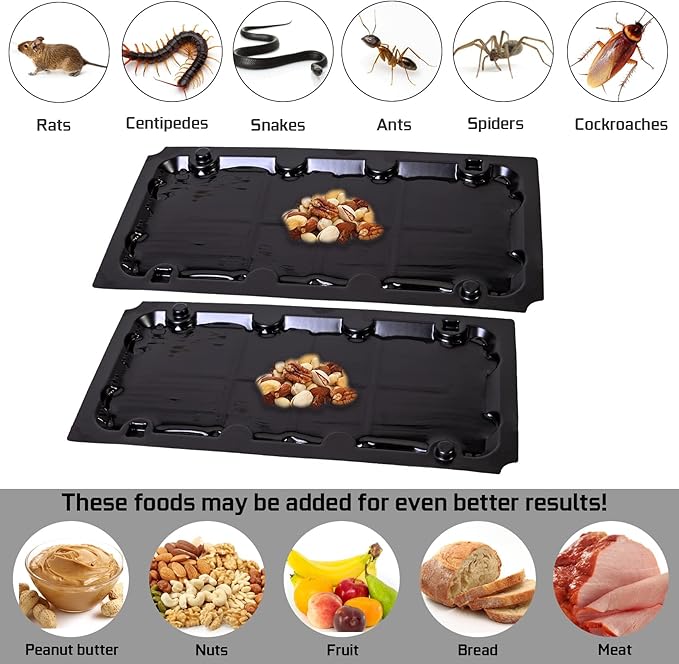 20 Pack Sticky Mouse Trap Rat Traps Indoor, Peanut Taste Pheromone Mouse Traps Indoor for Home, Glue Sticky Traps for Mice and Rats, Snake(Large Size)