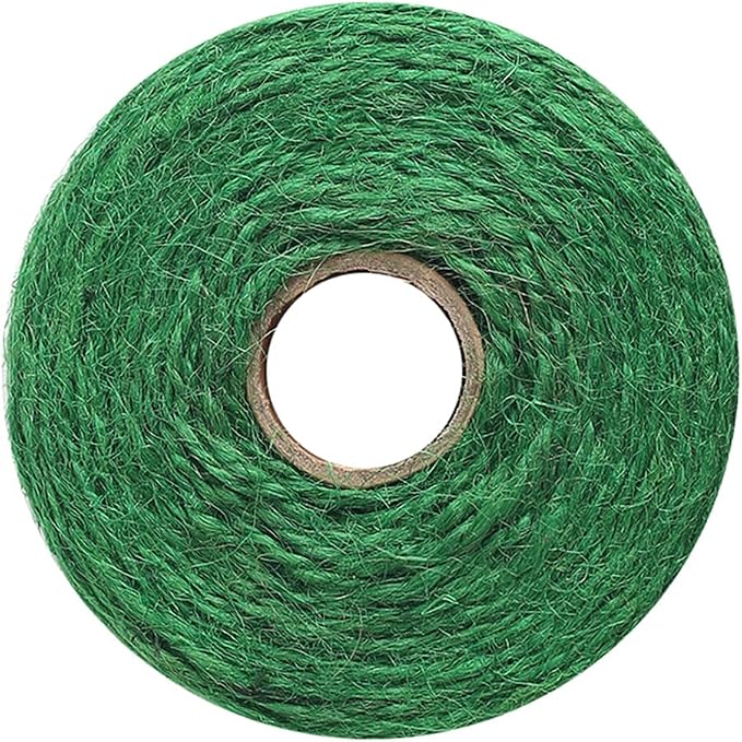 Vivifying Garden Twine, 656 Feet 2mm Green Plant Ties, Strong Jute Twine String for Climbing Plants, Tomatoes, Floristry, Crafts