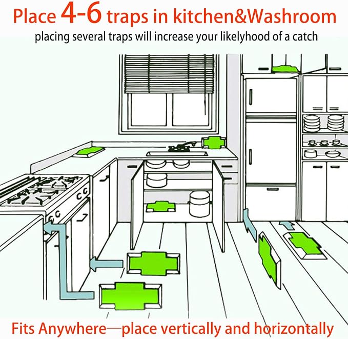 Roach Traps Indoor,Cockroach Trap,Roach Motel,Roach Traps Indoor for Home -15 Pack