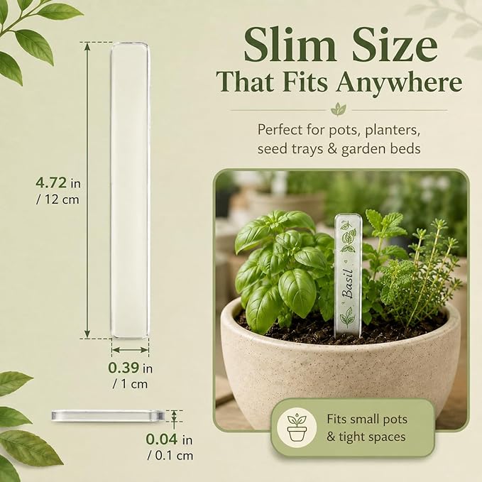 Garneck 72Pcs Acrylic Plant Labels Waterproof Garden Markers DIY Plant Tags Flower Id Stakes for Gardening Identifying Labels