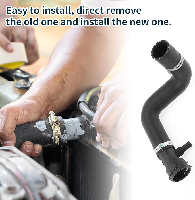 Radiator Hose for Land Rover Range Rover HSE Sport Utility 4.4L 2006-2009 Good Sealing No.PCH501720 Upper Coolant Water Hose Black 1 Pcs