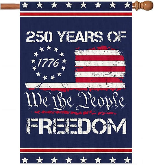 250 Anniversary Usa Garden Flags for Outside, 250 Anniversary USA Flag 1776-2026 Commemorative Patriotic 250 Year Banner Yard Sign 4th of July Decorations Freedom Double-Sided Waterproof Flag We The People ith Stars Stripes 250 Year American Flag 28x40...