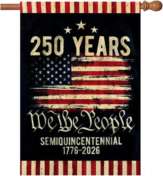 250 Anniversary Usa Garden Flags for Outside,250 Anniversary USA Flag with Stars Stripes 1776-2026,250th Anniversary America Semiquincentennial Commemorative Patriotic 4th of July Decorations Yard Sign Double-Sided House Flag Waterproof 250 Year Americ...
