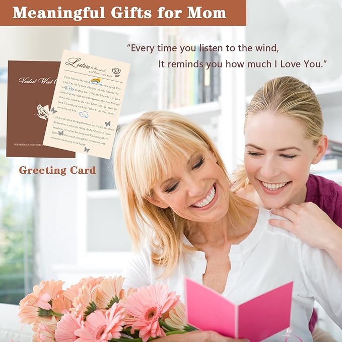 Mom Gift, 32" Mom Wind Chimes Gifts, Birthday Gifts from Daughter, Gift for Mothers Day Christmas