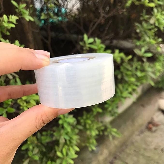 Garden Grafting Tape Plant Repair Tapes 3cm, Stretchable Self-Grafting Clear Film for Fruit, Floral, Tree and Plants (3 PCS)