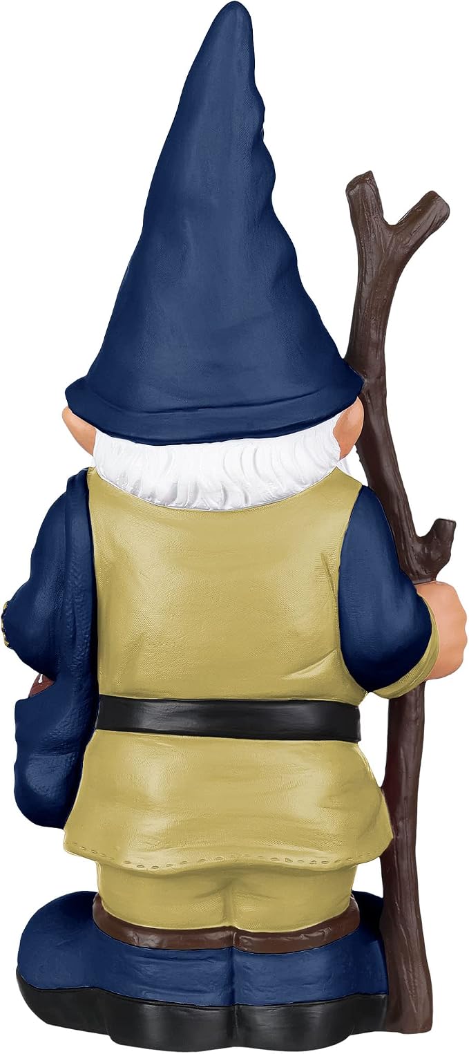 FOCO NCAA Unisex-Adult NCAA College Team Logo Holding Stick Garden Statue Outdoor Gnome
