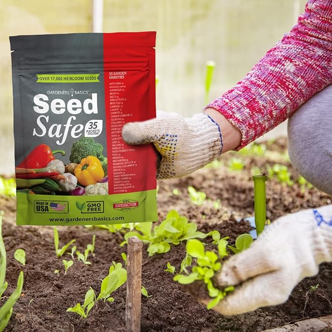 Survival Seed Vault Kit - 70 Heirloom Vegetable Seed Varieties for Long-Term Storage | Non-GMO, Open-Pollinated Seeds for Prepping, Gardening, Homesteading, and Emergency Food Supply by Gardeners Bas