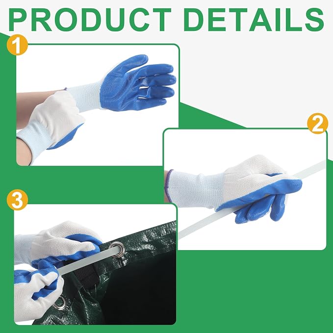 Faccito Litter Bag with Shoulder Strap Trash Pickup Bag Holder Lawn Leaf Chute Vinyl 4.45 Cubic Feet No Bending Portable Trash Picker Grabber for Patio Yard Garden Wear Gloves When Assembling(Green)