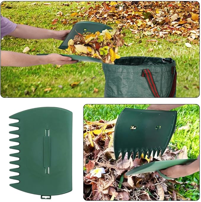 2pcs Leaf Scoops Hand Rakes,Leaf Grabber Rake,Lightweight & Efficient Leaves Picker,Garden Shovel Tool Clear and Collect Garden Rake for Leaves,Lawn Debris,Trash Cleanup