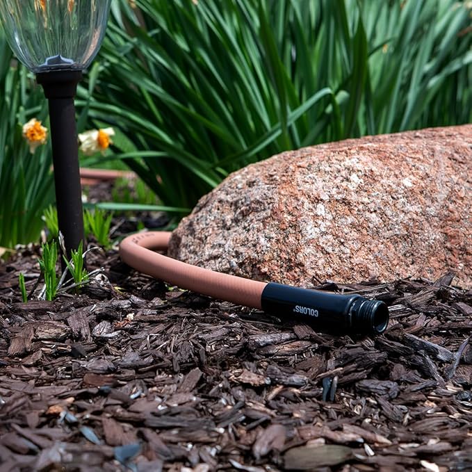 Flexzilla Colors Lead-In Garden Hose 5/8in. x 5ft., Lightweight All-Weather Water Hose, Durable and Flexible, Leak-Free Connections, Red Clay