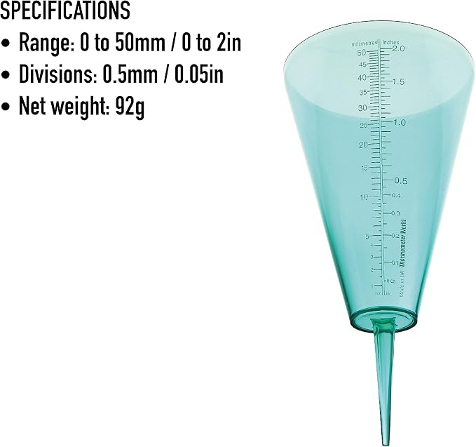 Rain Gauge to Monitor Rainfall Levels with Easy Read Scale The Perfect Outdoor Rain Meter for Your Garden