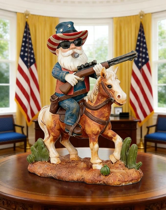 Patriotic Gnomes, Military gnome,gnome,4th of July/Army/Armed Gnomes Fighting, for Men,USA, Military Gifts,Veteran Gifts,Desk Decor for Men,Mens Office Decor 002
