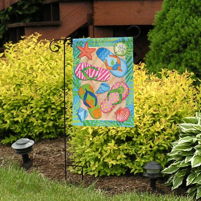 Briarwood Lane Tropical Flip Flops Summer Garden Flag