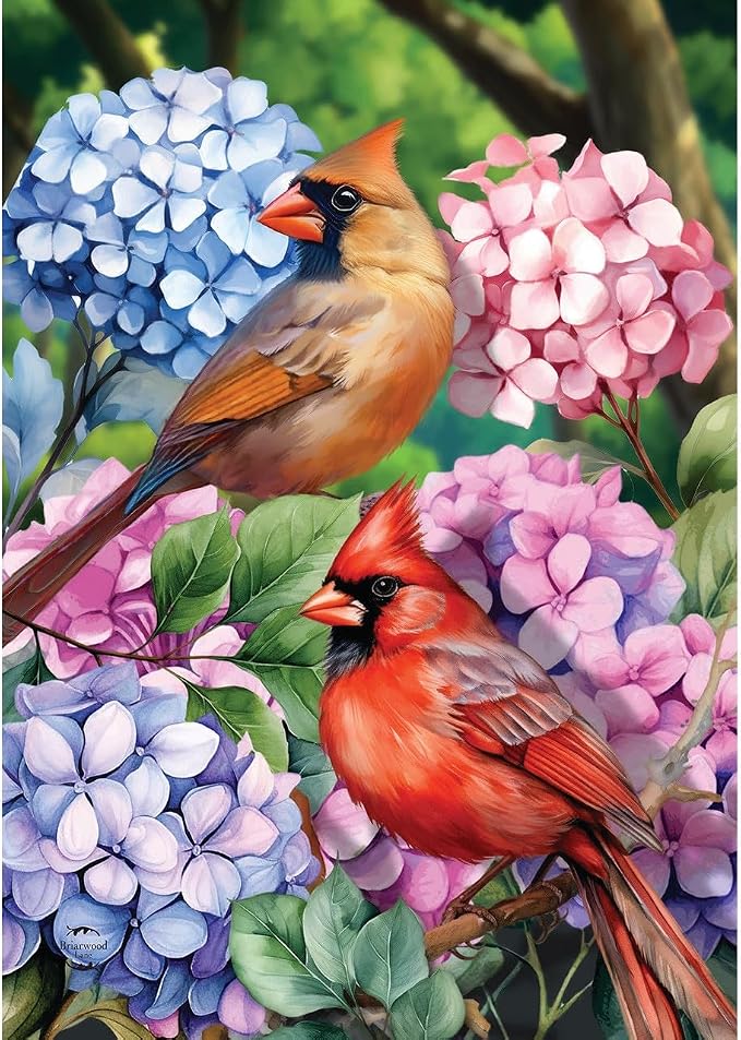 Briarwood Lane Perched Cardinals Garden Flag