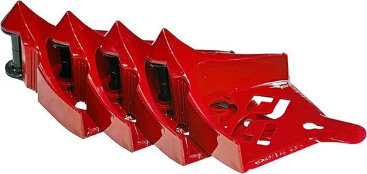 DETAIL GUARDZ Hose Guide – 4pcs Plastic Hose Roller for Cars, Trucks & Motorcycles - Car Wheel Rolling System Tool Preventing Stucking and Snagging Under Tires (Red)
