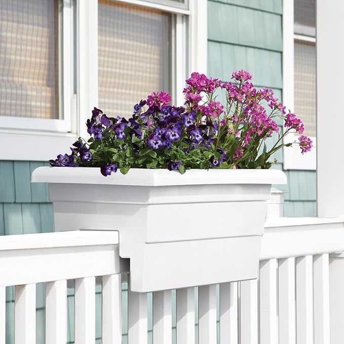 Root & Vessel Countryside Rail Planter, White, 24"