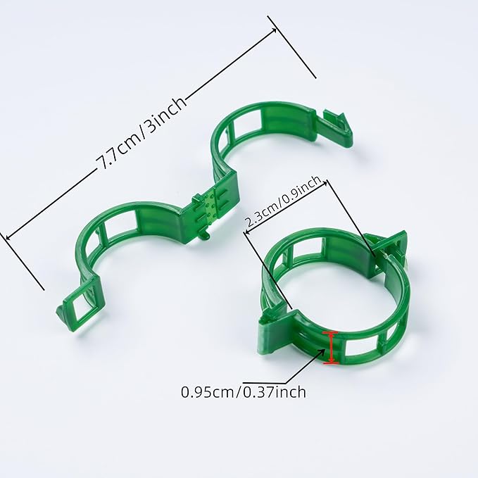 100Pcs Garden Vine Plant Support Clips,Plastic Fixing Clips for Securing and Training Climbing Plants,Tomatoes,Grapes,Vine Vegetables and Potted Plant (100, Black)
