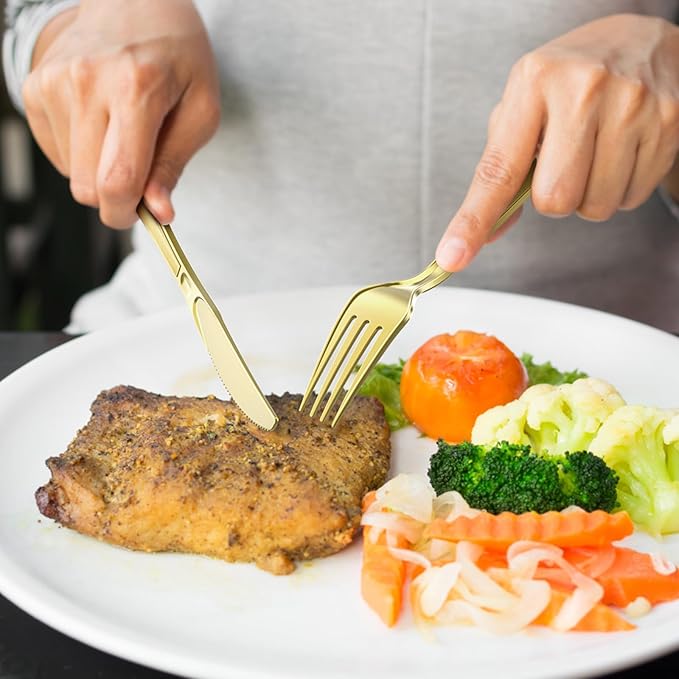Dealusy 360 Count Extra Heavy Duty Gold Plastic Forks Disposable, BPA-Free, Heat Resistant, Solid and Durable Disposable Forks Bulk, Premium Plastic Forks heavy duty for Party Supply