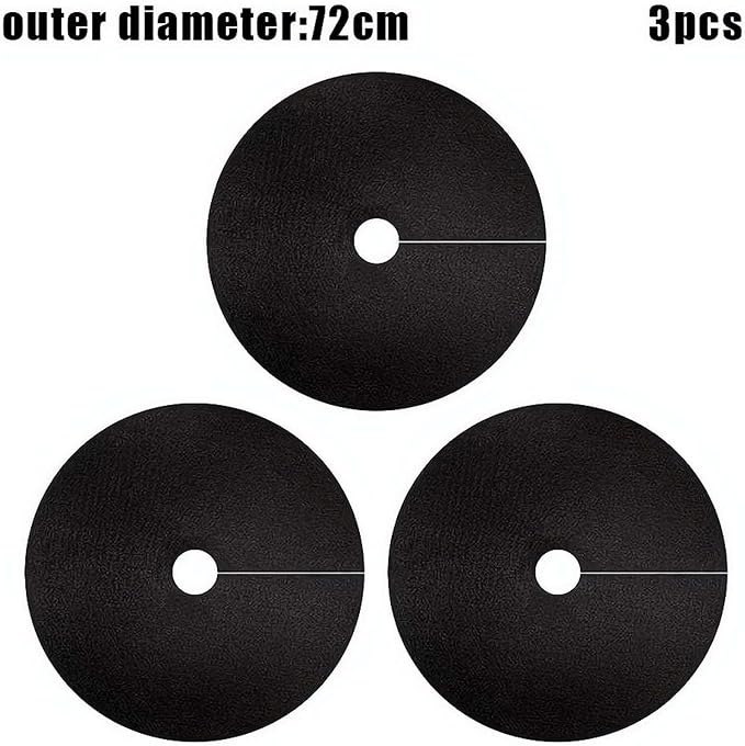 36 Inch Black Non-Woven Tree Mulch Ring, Reusable Circular Weed Barrier Mat for Landscaping Gardening, Breathable Moisture Retention Ground Cover, Plant Root Protector for Trees (3PCS Medium)