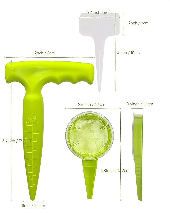Seed Spreader & Planter Tool with Dibber, Seed Dispenser, Handheld Manual Garden Seeder for Small Seeds, Mini Gardening Tools for Indoor Outdoor, Home Vegetable Planting