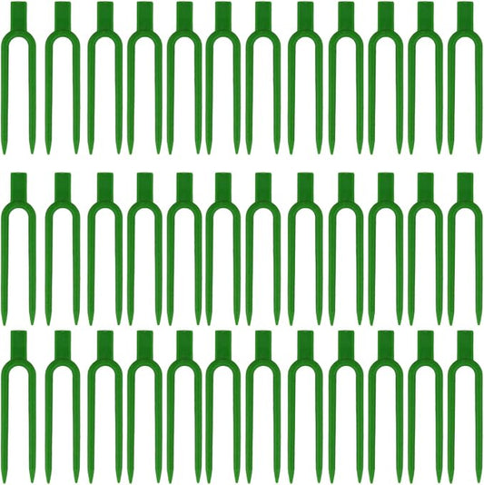 120 Pcs Plastic Strawberry Plant Support Pins Plant Clips Garden Pins for Plant Cutting,Green U-Shaped Anchor Clips for Cuttings, Strawberry Runners While They Root Green