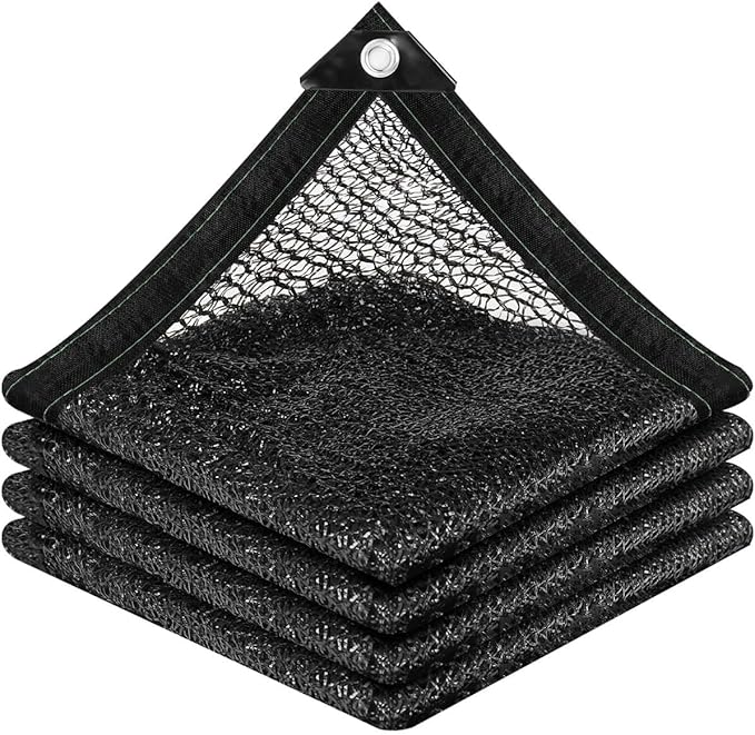 vensovo 30% Sunblock Shade Cloth Net Black Resistant - 16x20 Ft Garden Shade Mesh for Plant Cover, Greenhouse, Chicken Coop, Kennels, Tomatoes Plants