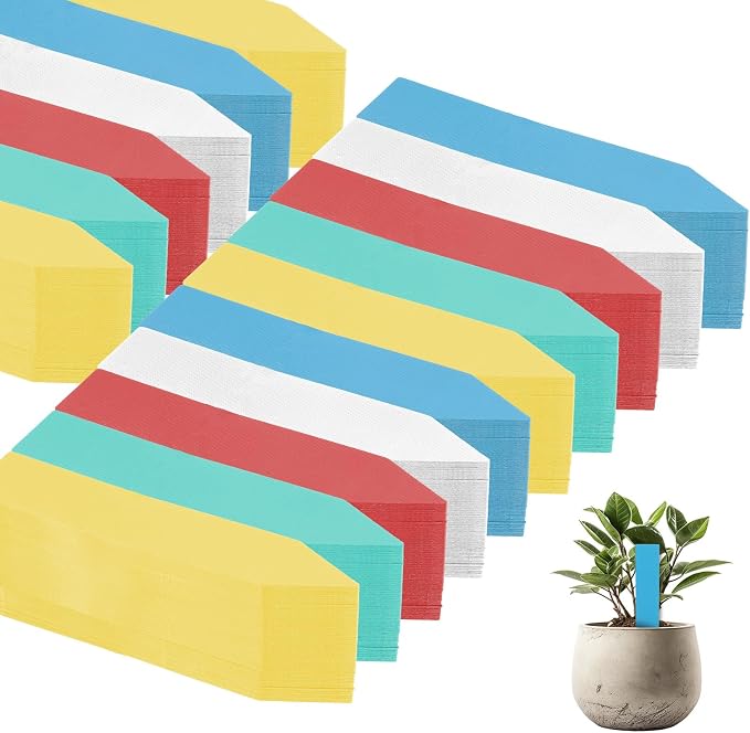 2000 Pcs Plastic Plant Labels 4'' Garden Plant Markers Nursery Name Tags Waterproof Pot Label Stakes Planting Sticks for Seeds Summer Outdoor Indoor Garden Flowers(Mix Color)