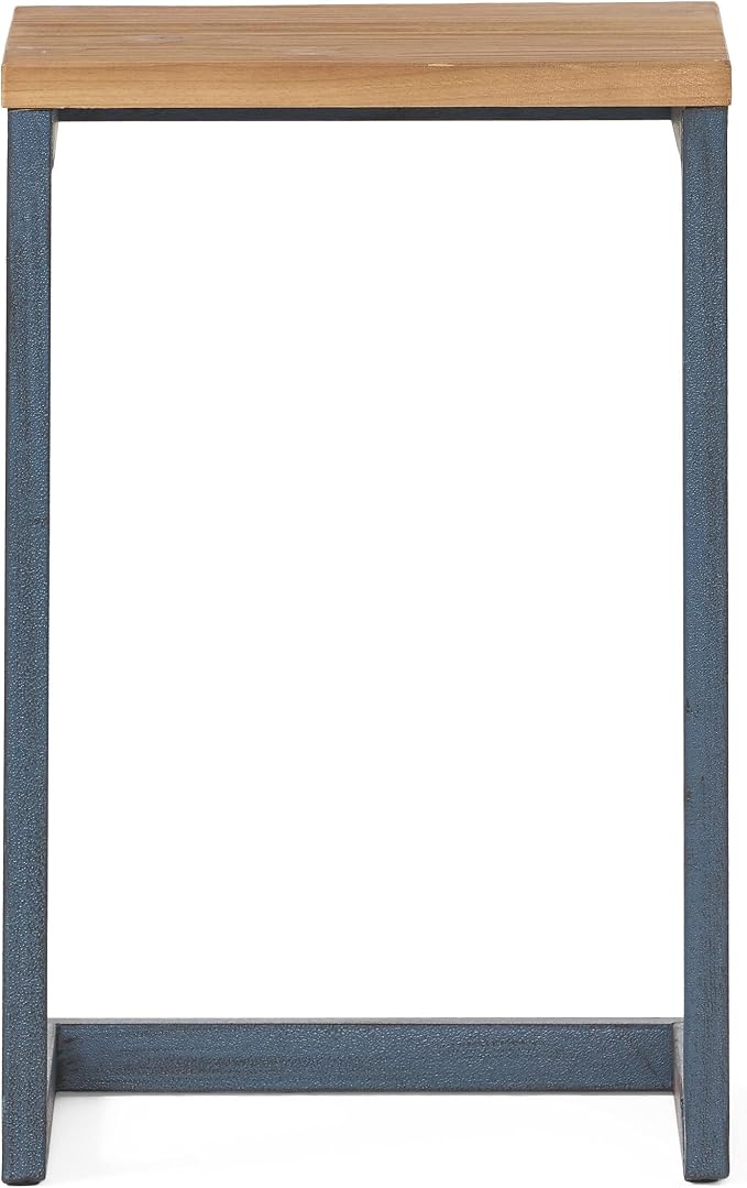Christopher Knight Home Caspian Outdoor Firwood C Shaped Table, Antique Finish, Small, 10.25 in x 12.75 in x 19.5 in