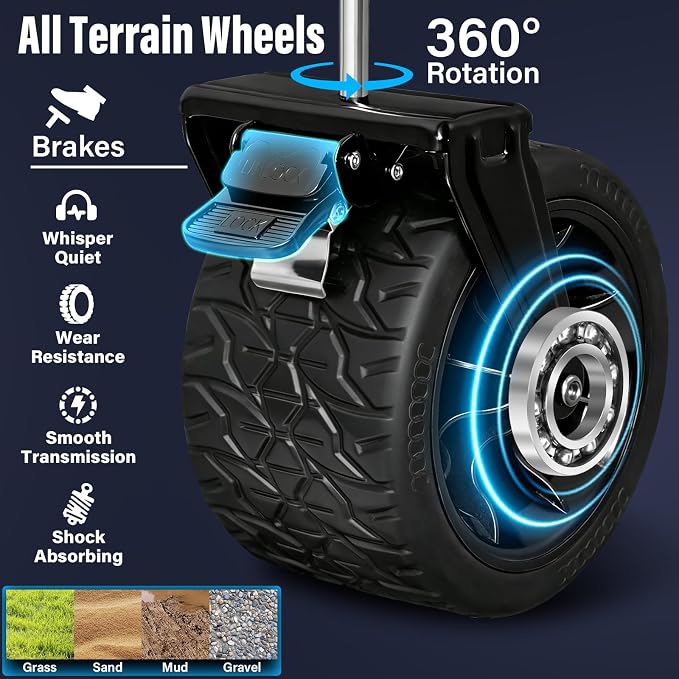 Collapsible Wagon Cart, 650lbs Capacity 300L Folding Utility Wagon with All-Terrain Wheels & Brakes, Heavy Duty Foldable Beach Cart for Groceries, Camping, Sports, Shopping