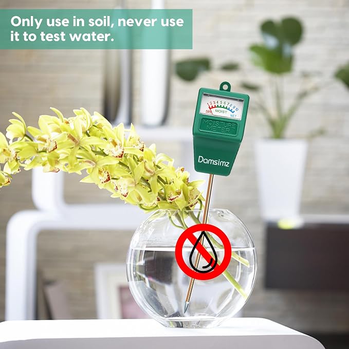 2 Packs Soil Moisture Meter for House Plants, Plant Water Meter, Plant Moisture Meter Soil Tester, Hydrometer for Plants Care, Gardening, Indoor and Outdoor Plants, No Battery Needed | Instant moisture readings help prevent over & under watering. No ba...