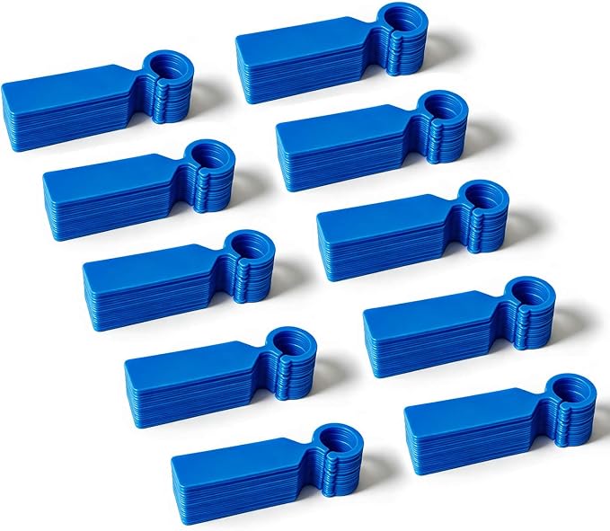 Plant Tags GVKES 200PCS, Thick Waterproof Plant Labels, Weather Resistant Tree Tags Garden Markers for Indoor Outdoor Gardening, Potted Plants, Vegetables, Greenhouse(Blue)