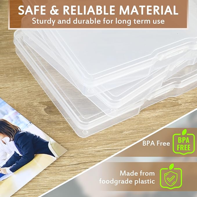 Photo Storage Box 5 x 7 Inches, 18 Inner Extra Large Photo Organizer With Dividers, Acid-Free Photo Storage Containers, Craft Storage Box for Protect Photos, Crafts, Stamps etc