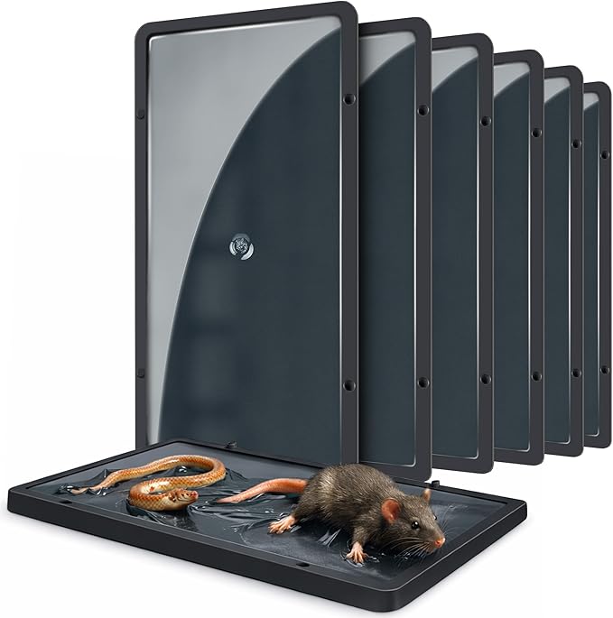 Landisun Mouse Rat Glue Traps Indoor for Home Snake Mices Spider Pest Control